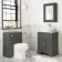 Lucia Graphite Grey Vanity with Marble Top & Curved Counter Top Basin 640mm