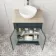 Lucia Inky Blue Vanity with Oak Effect Top & Round Counter Top Basin 640mm