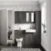 Monaco Graphite Grey Combination Vanity Basin and Hudson Toilet with Wooden Seat 1200mm