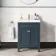 Bermuda Inky Blue Basin Vanity 600mm - Brushed Brass Accents
