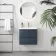 Corsica Inky Blue Wall Hung Slimline Basin Drawer Vanity 600mm