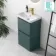 Corsica Midnight Green Slimline Basin Drawer Vanity 500mm