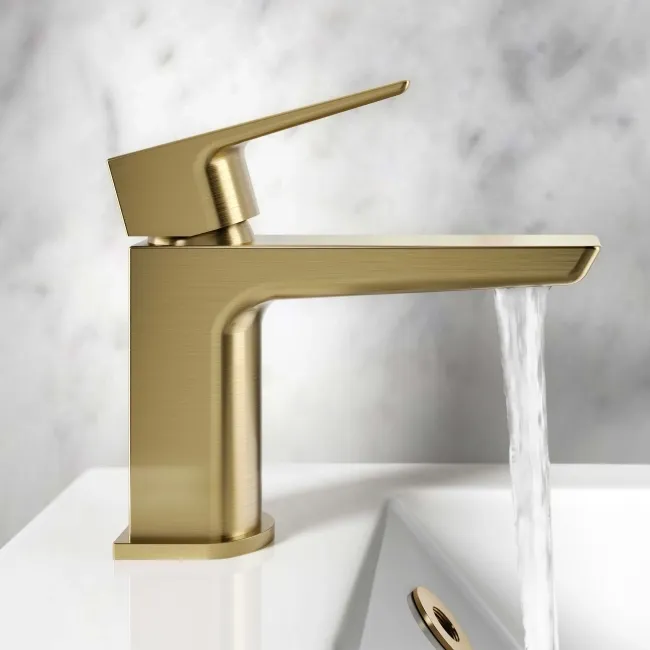 Soar Brushed Brass Cloakroom Basin Mixer Tap