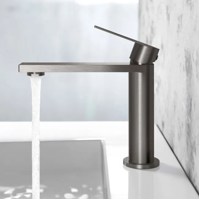 Tees Gunmetal Grey Basin Mixer Tap
