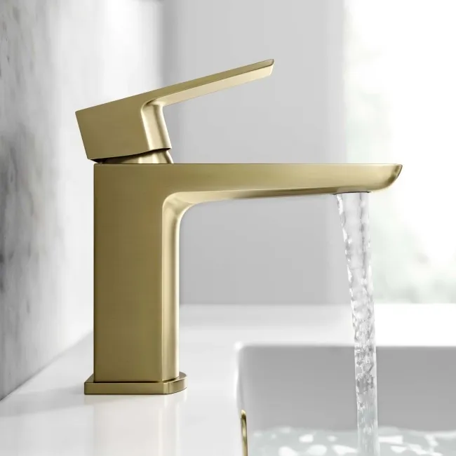 Ribble Brushed Brass Basin Mixer Tap