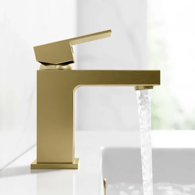 Tamar Brushed Brass Basin Mixer Tap