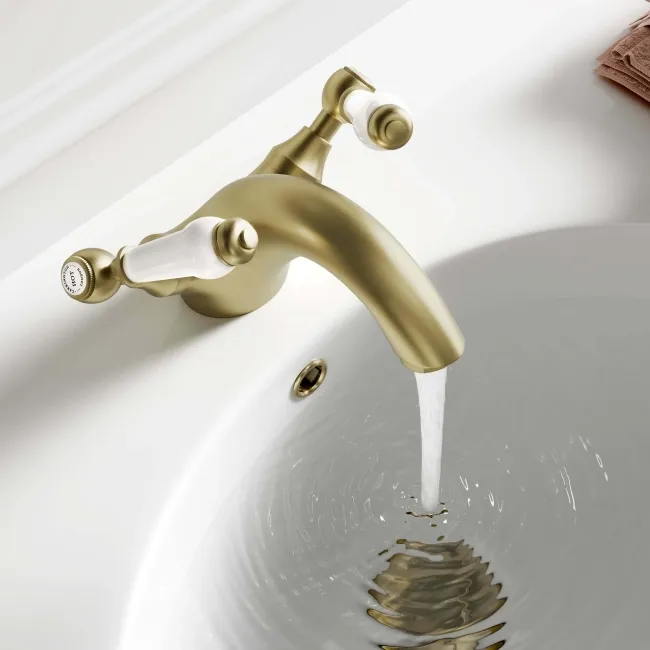 Beauly Traditional Brushed Brass Basin Mixer Tap