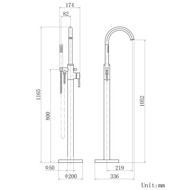 Trent Chrome Freestanding Bath Shower Mixer Tap