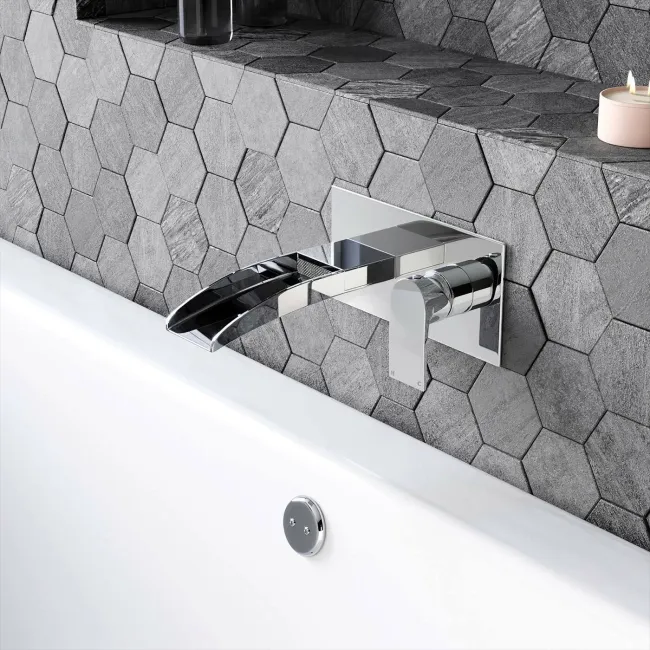 Eden Chrome Waterfall Wall Mounted Bath Filler