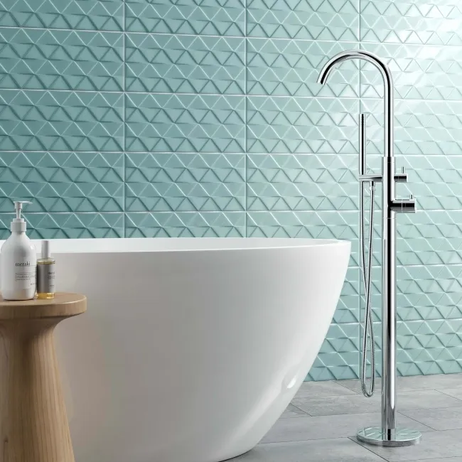 Trent Chrome Thermostatic Freestanding Bath Shower Mixer Tap