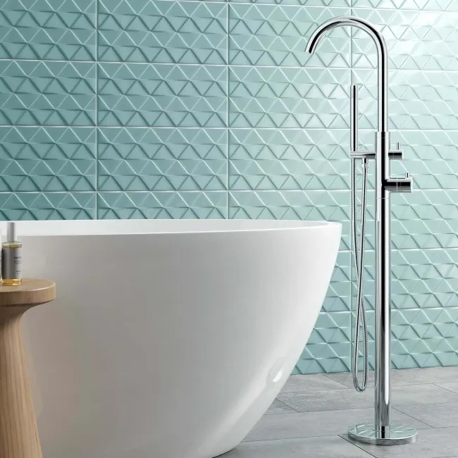 Trent Chrome Thermostatic Freestanding Bath Shower Mixer Tap