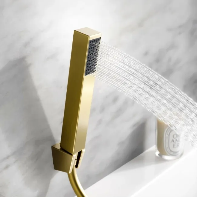 Soar Brushed Brass Bath Filler & Handheld Shower