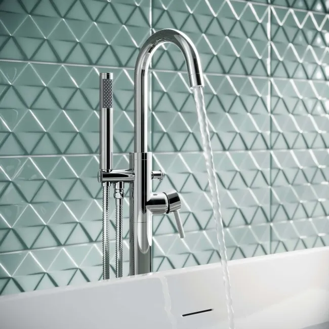 Selma Chrome Freestanding Bath Shower Mixer Tap