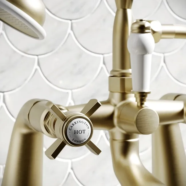 Nairn Traditional Brushed Brass Bath Shower Mixer Tap