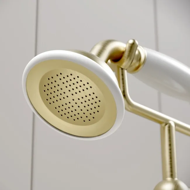 Tweed Traditional Brushed Brass Bath Shower Mixer Tap