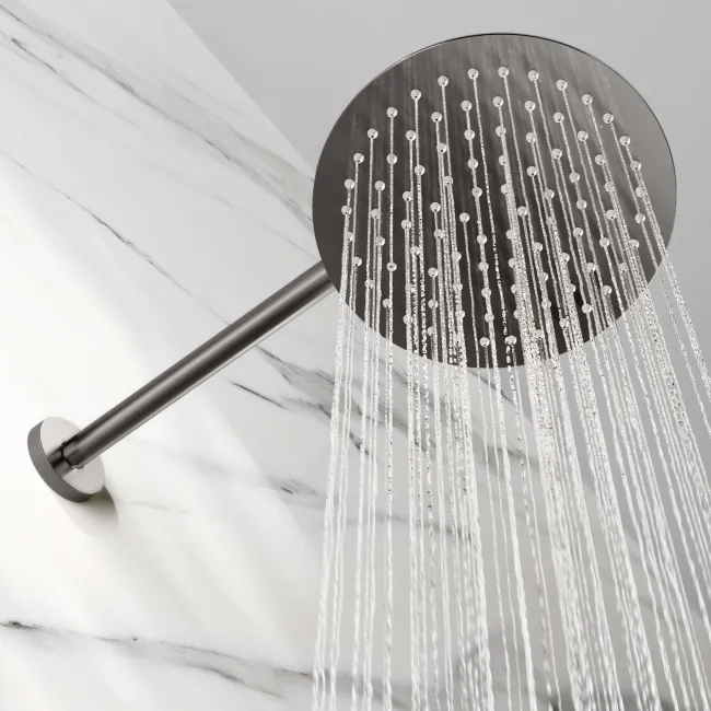 Ballina Premium Gunmetal Grey Round Thermostatic Shower Set - 200mm Head & Hand Shower