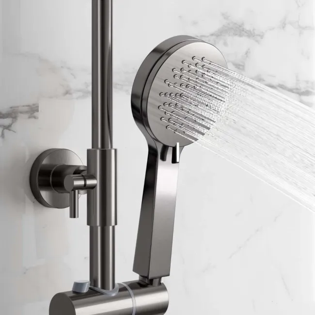Ballina Premium Gunmetal Grey Round Thermostatic Shower