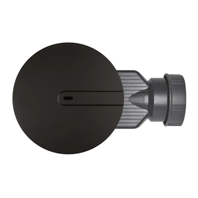 Wirquin Slim 90mm Shower Waste - Matt Black Dome