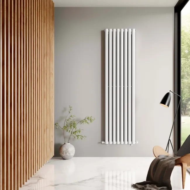 Marbella White Single Oval Panel Radiator 1800x480mm