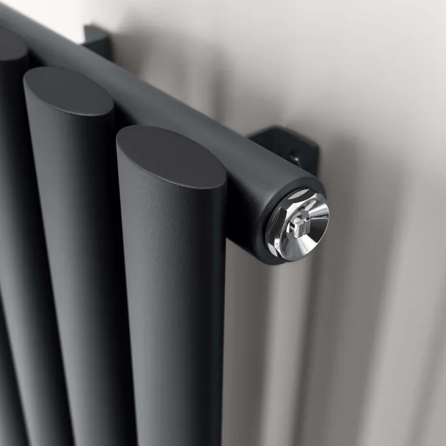 Marbella Anthracite Single Oval Panel Radiator 1800x360mm