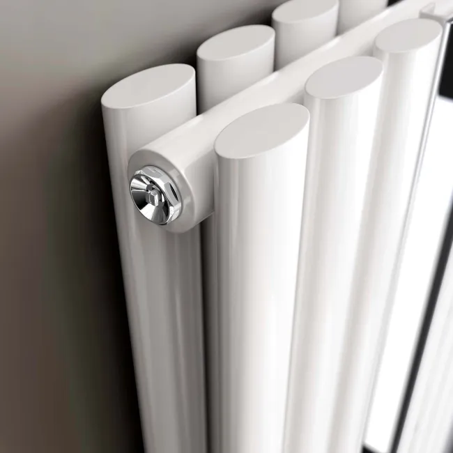 Marseille White Double Vertical Mirror Radiator 1800x500mm