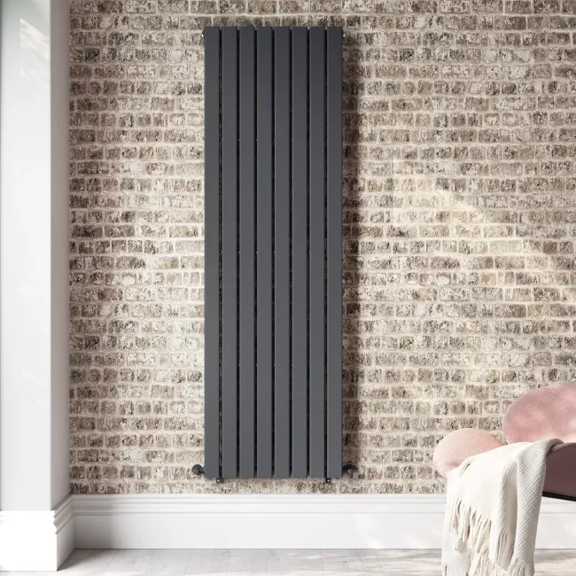 Faro Anthracite Single Flat Panel Vertical Radiator 1800x560mm