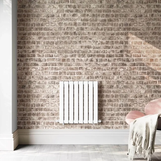 Faro White Single Flat Panel Horizontal Radiator 600x560mm