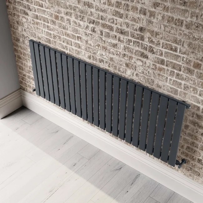 Faro Anthracite Single Flat Panel Horizontal Radiator 600x1610mm