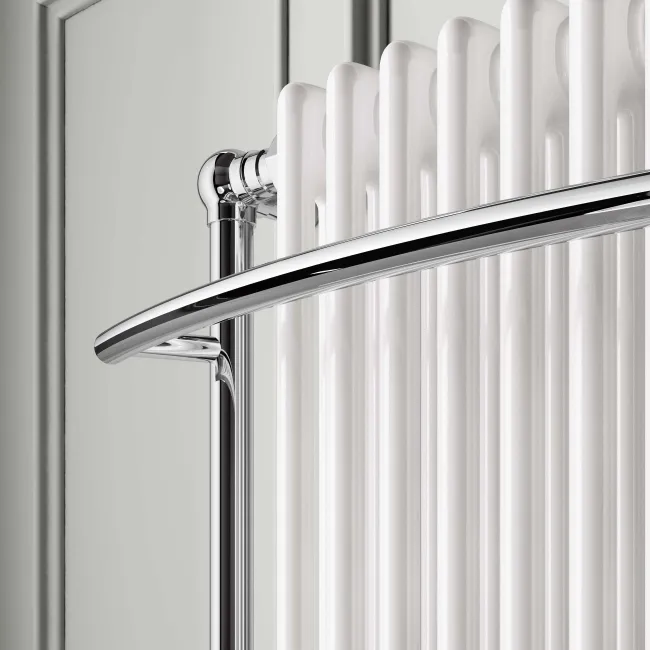Gibraltar Wall Hung Extra Large White Traditional Heated Towel Radiator (With Overhanging Rail)