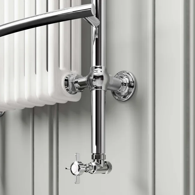 Gibraltar Wall Hung Extra Large White Traditional Heated Towel Radiator (With Overhanging Rail)