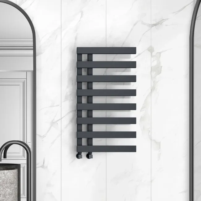 Palermo Anthracite Designer Heated Towel Rail 800x450mm