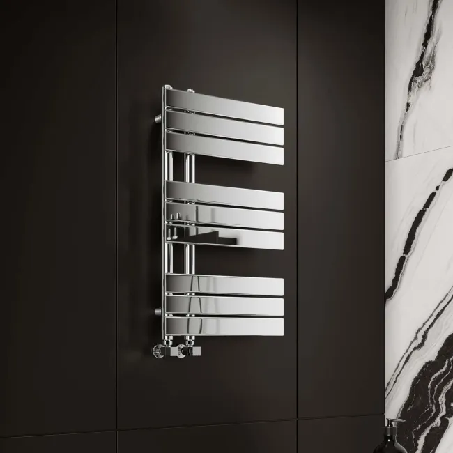 Seville Chrome Designer Flat Panel Heated Towel Rail 800x450mm