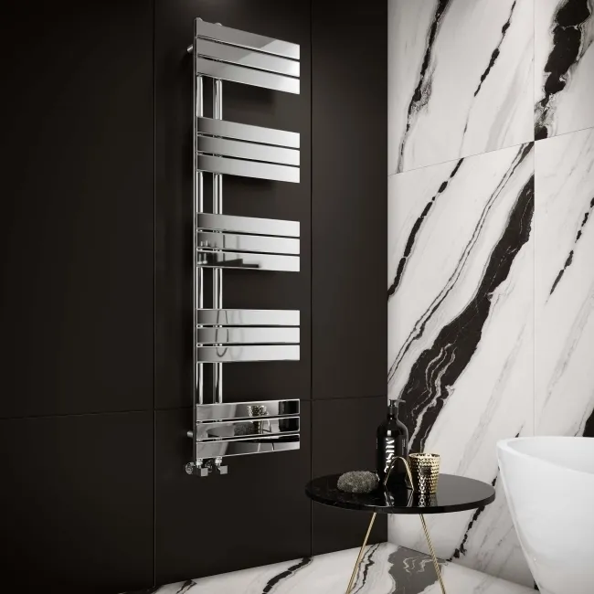 Seville Chrome Designer Flat Panel Heated Towel Rail 1600x450mm