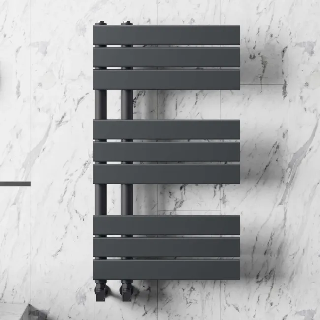 Seville Anthracite Designer Flat Panel Heated Towel Rail 800x450mm