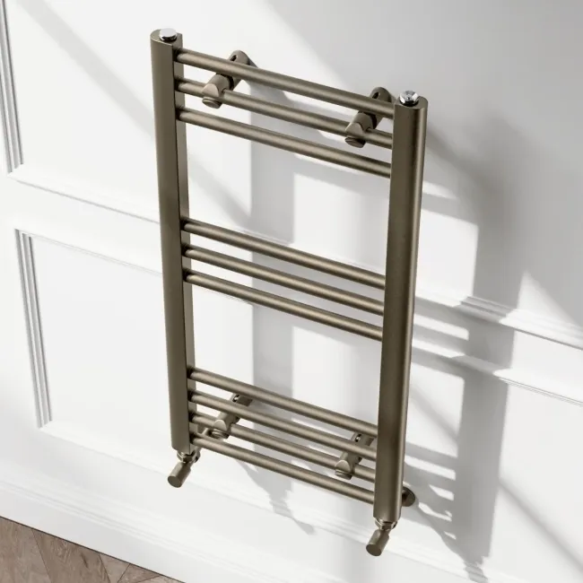 Barcelona Antique Gold Straight Heated Towel Rail 800x400mm
