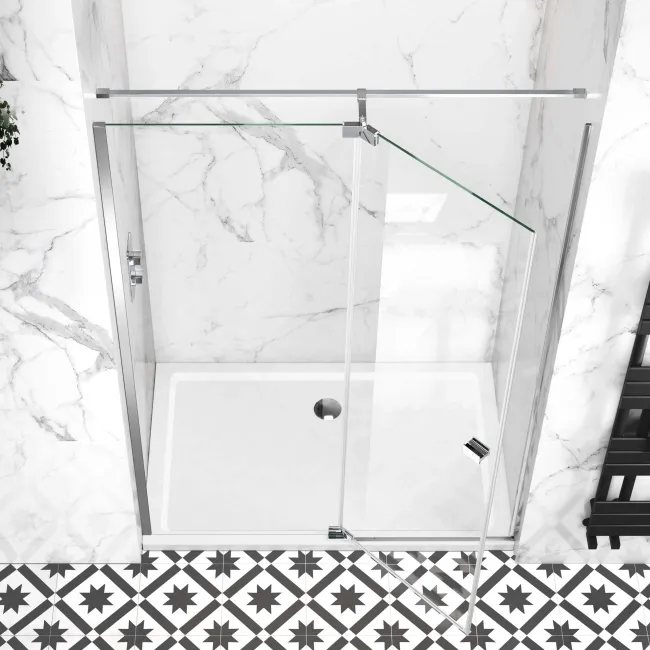 Vienna Easy Clean 8mm Hinged Shower Door 1400mm