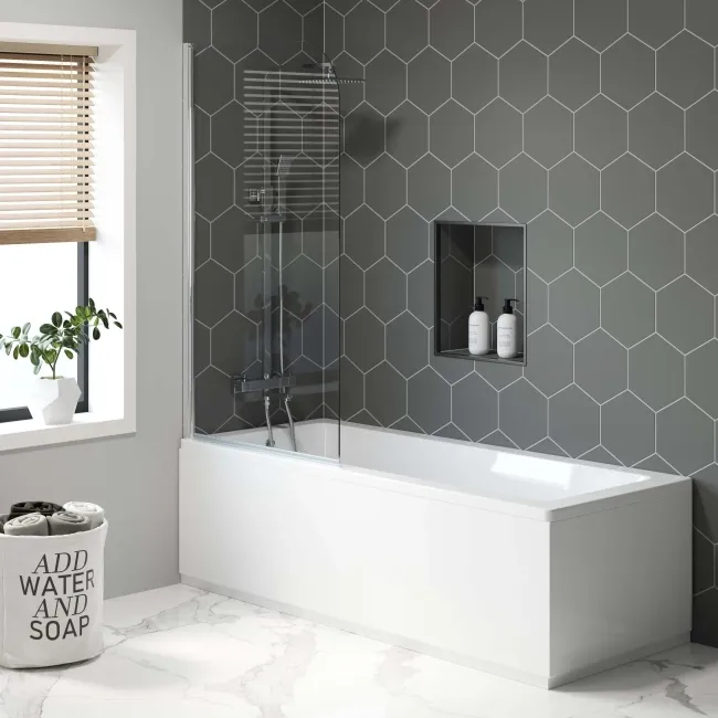 Gloss White Wooden Bath End Panel 700mm