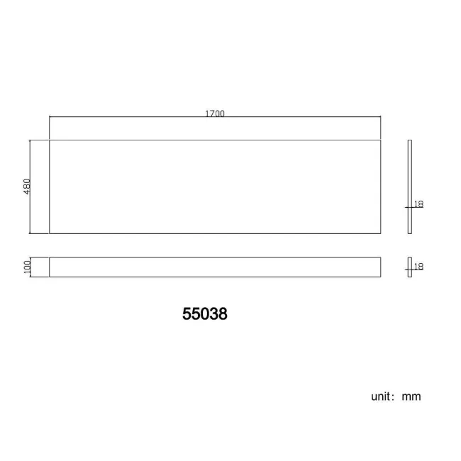 Stone Grey Wooden Bath Front Panel 1700mm