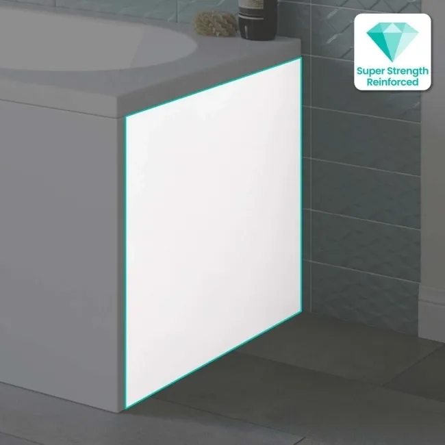 700 Super Strength Reinforced Acrylic P Shaped Bath End Panel