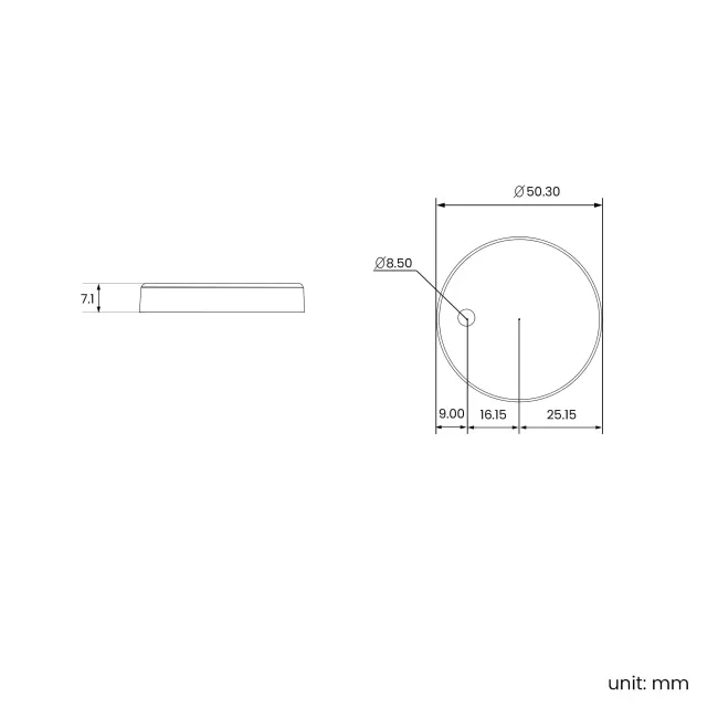 Brushed Brass Toilet Seat Round Hinge Cover Caps 50.3mm