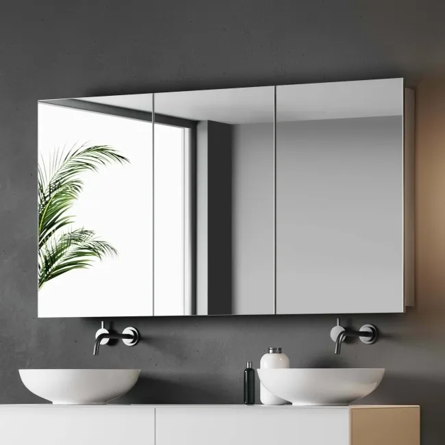 Elena Stainless Steel Mirror Cabinet 650x1200mm