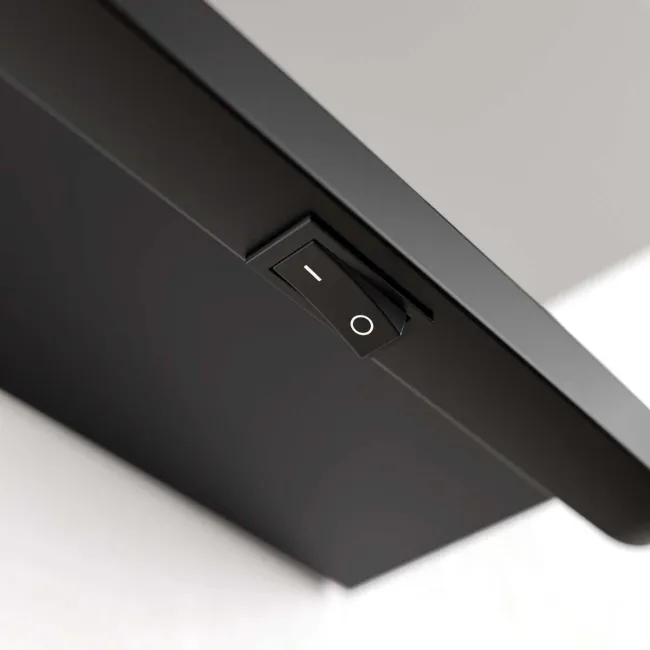 Olivia Battery Operated Black Framed Illuminated LED Mirror Cabinet 710x500mm