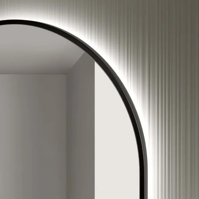 Darci Black Framed Backlit llluminated LED Mirror 900x500mm