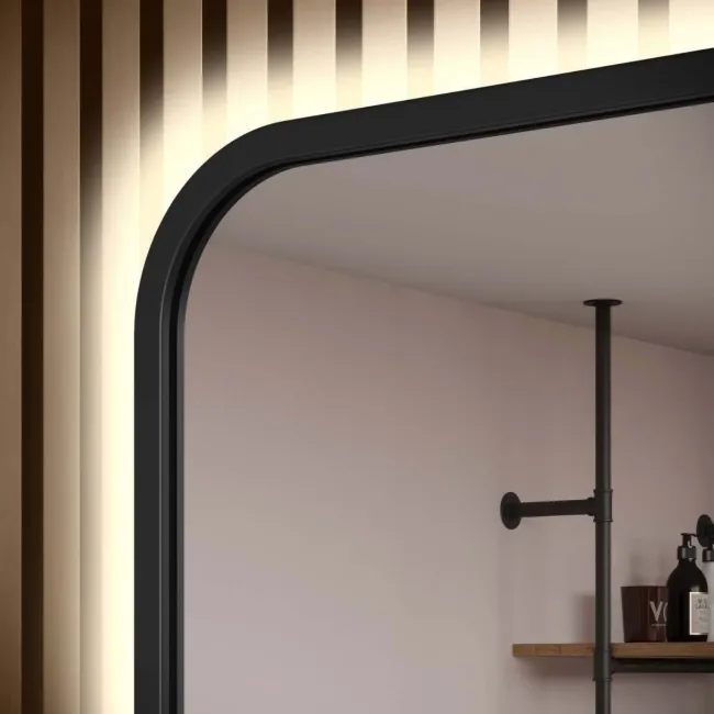 Olivia Black Framed Backlit llluminated LED Mirror 600x1200mm