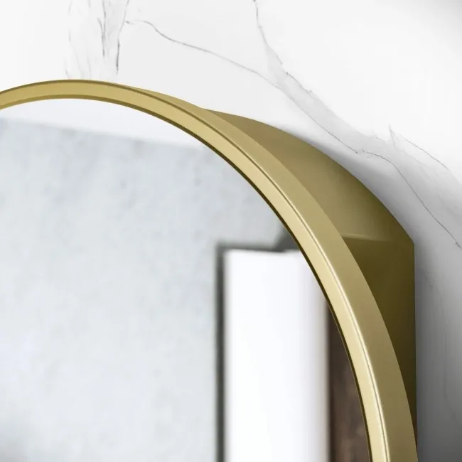 Mollie Matt Brass Round Mirror Cabinet 500mm