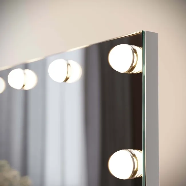 Serena Hollywood Mirror 450x600mm - Mini Bulbs