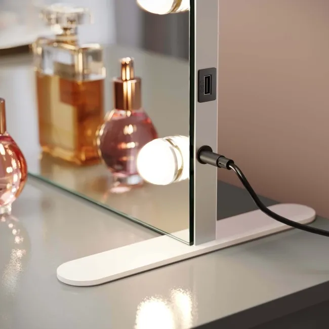 Serena Hollywood Mirror 450x600mm - Mini Bulbs