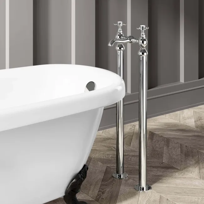 Sherbourne Traditional Chrome Freestanding Bath Mixer Tap