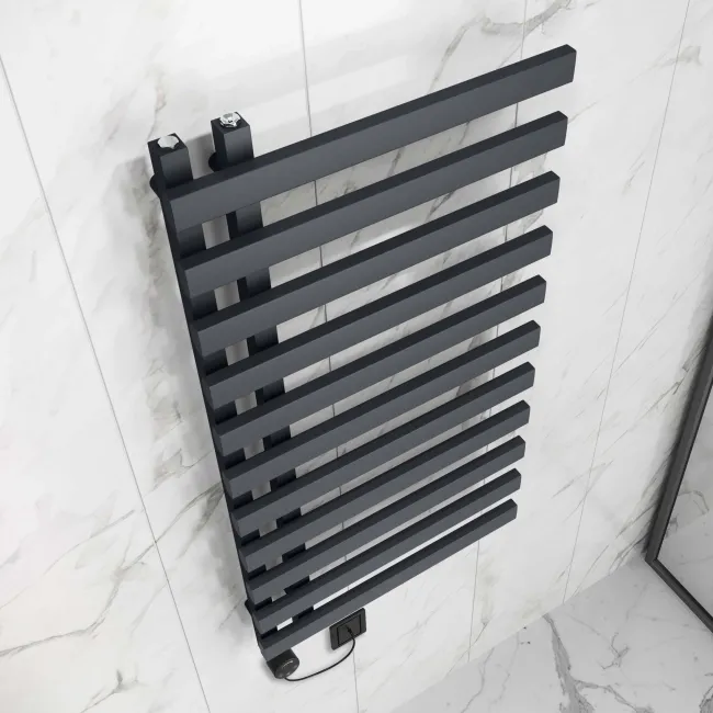 Palermo Electric Anthracite Designer Heated Towel Rail 1200x600mm