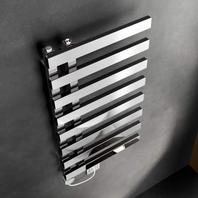 Palermo Electric Chrome Designer Heated Towel Rail 800x450mm